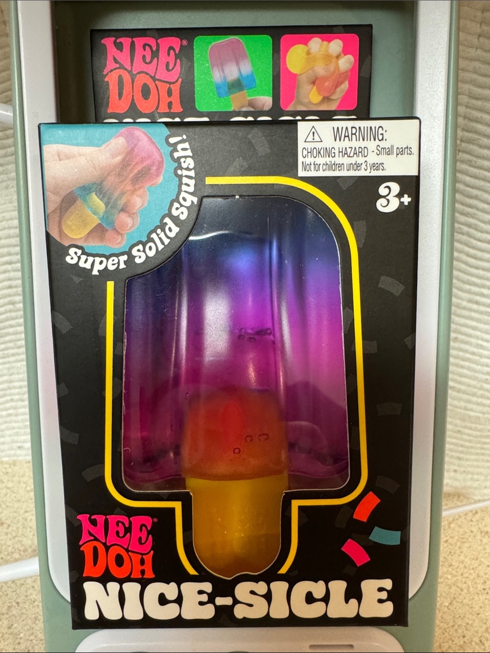 Schylling Nee Doh Nice-Sicle Popsicle Squeezable Toy - Purple, Pink, Blue